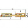 Loquet verrou Gauche/droite 423x70x180x333mm Trou-Ø5mm 12