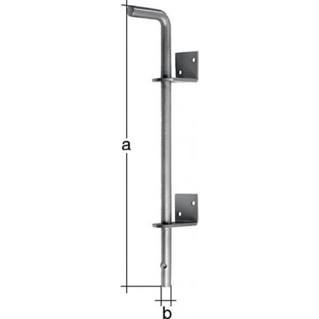 Verrou sol L600xS16mm Boulons d'espacement galvanisés en acier galvanisé- 40mm