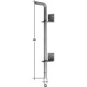 Verrou sol L600xS16mm Boulons d'espacement galvanisés en acier galvanisé- 40mm