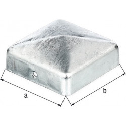 Chapeau de poteau 100x100mm Forme carré galvanisé GAH (Par 10)