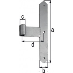 Equerre 300x40x105mm acier galva 5mm GAH (Par 5)
