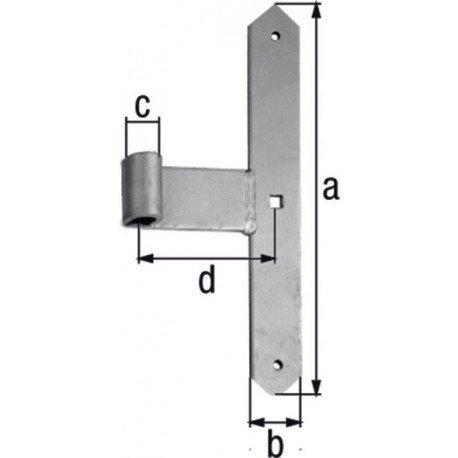 Equerre 300x40x105mm acier galva 5mm GAH (Par 5)