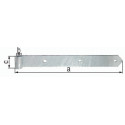 Penture B.45mm L.400x45mm S.5mm D.16mm Acier galvanisé à chaud rd GAH (Par 10)