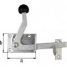 Verrou porte de jardin H80xB55mm Inox (Par 5)