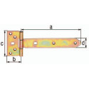 Charnière longue L.242 x 44xB.92 x 34xS.3mm Inox GAH (Par 6)