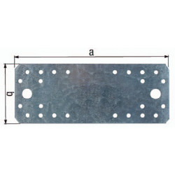 Connecteur plat EN 14545:29-2 L.100mm B.35mm S.2,5mm Acier galvanisé Nb trou 2/12 (Par 50)