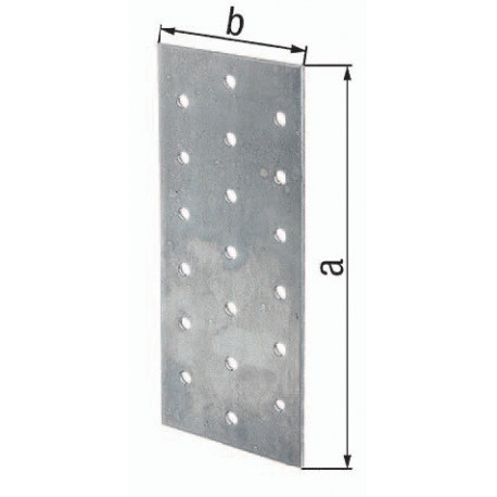 Support panneau perforé 140x60x2 galvanisé.EN 14545:29-2 GAH (Par 50)