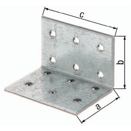 Equerre perforée ETA-8/165 100x100xmm Nbre de trous 36 S.2,5mm ETA-8/165 GAH (Par 25)