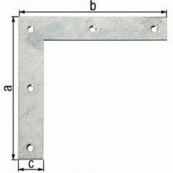 Equerres L.160x160mm B.30mm acier galva (Par 10)