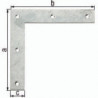 Equerres L.160x160mm B.30mm acier galva (Par 10)