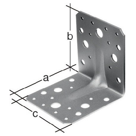 Equerre renforcée 50x50xmm Nbr trou 3/10 S.25mm GAH (Par 50)