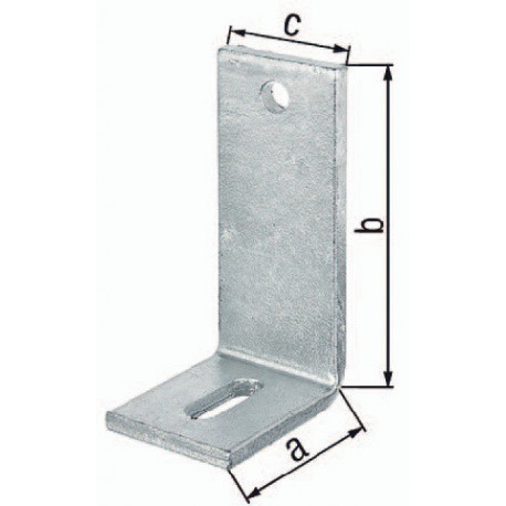 Angle de réglage L.150x80mm S.8mm TZN GAH (Par 10)