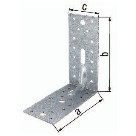 Equerre renforcé ETA-8/165 150 x 150x65mm Nombre de trous 1/3/28 S.2.5 mm ETA-8/165 GAH (Par 25)