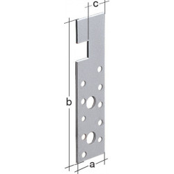 Ancrage bois-fer dimensions 160 x 40 x 4 mm galvanisé (Par 50)