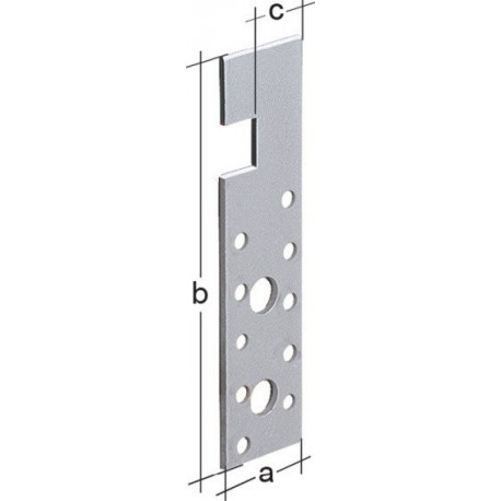 Ancrage bois-fer dimensions 180 x 30 x 4 mm galvanisé (Par 50)