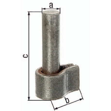 Gond à visser sur support 13x24mm acier galvanisé à chaud GAH (Par 10)