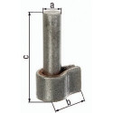 Gond à visser sur support 13x24mm acier galvanisé à chaud GAH (Par 10)