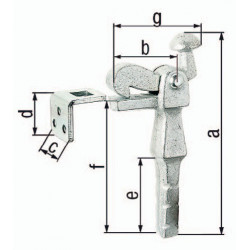 Arret portail 6,5mm GAH