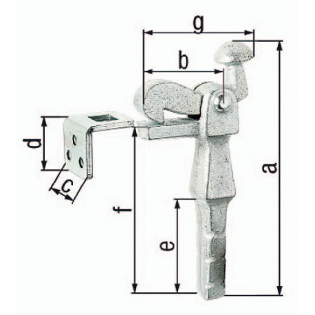 Arret portail 6,5mm GAH