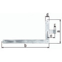 Charnière d'angle de porte 600x1000x60x120mm acier galva 8mm GAH