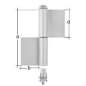 Charnière Typ K04 2 unités.pour souder tête ronde en acier inoxydable 160/50/14/80mm G
