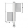 Charnière Typ K04 2 unités.pour souder tête ronde en acier inoxydable 160/50/14/80mm G