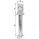 Support poteau 130x500x80x90mm Acier brut, galvanisé à chaud