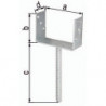 Support poteau ETA-10/0210 71x100x200x60mm Galvanisé à chaud avec ancrage en béton en acier ondulé