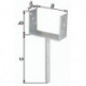 Support poteau ETA-10/0210 81x100x200x60mm Galvanisé à chaud avec ancrage en béton en acier ondulé