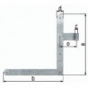 Charnière d'angle de porte 400x600x40x105mm acier galva gauche 5mm GAH