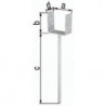 Support poteau ETA-10/0210 101x100x400x60mm TZN m.ext.langem Betonanker GAH