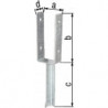 Support poteau ETA-10/0210 101x200x200x50mm TZN m.Betonanker a.T-Eisen GAH