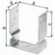 Support poteau ETA-10/0210 121x150x100x60mm Galvanisé à chaud