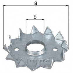 Ancrage de rondelle D75/16mm galvanisé GAH (Par 50)
