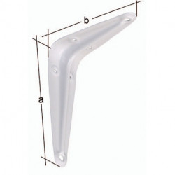Equerre L.100mm H.75mm acier laqué blanc Capacité 30kg GAH (Par 20)