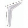 Equerre L.150mm H.200mm acier laqué blanc Capacité 62kg GAH (Par 20)