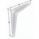 Equerre L.200mm H.250mm acier laqué blanc Capacité 114kg GAH (Par 20)