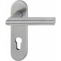 Poignée porte Ams.E1400/353KH Inox F69 PZ rd HOPPE