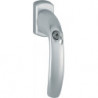 Poignée de fenêtre NY 0810SVS/U10 Alu.F9/stahlcoloré 32mm verrouillable HOPPE