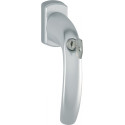 Poignée de fenêtre NY 0810S/U10 Alu.F9016/blanc signalisation 32mm verrouillable HOPPE