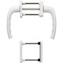 Set poignée NY 0810/961N/U10/… Alu.F9016 63-73mm carré.7mm HOPPE