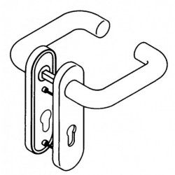 Poignée porte 111R01.110 33 Plastique 33 PZ rd HEWI