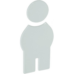 Symbole Homme 801.91.010 PA Farb-Nr.90 B.71,5mm H.150mm S.3mm HEWI