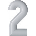 Chiffre du numéro de maison 2 Polyamide spécial 99 blanc pur 165mm D.33mm HEWI