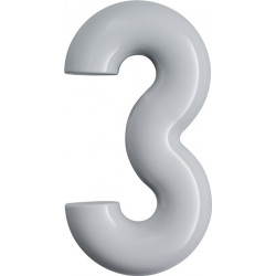 Chiffre du numéro de maison 3 Polyamide spécial 90 noir profond 165mm D.33mm HEWI