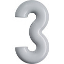 Chiffre du numéro de maison 3 Polyamide spécial 90 noir profond 165mm D.33mm HEWI