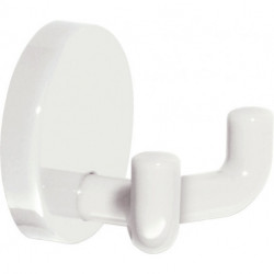 Crochet double 477.90.025 PA 99 blanc D.50mm A.43,5mm HEWI