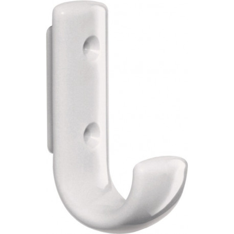 Crochet 477.90.060 einfach A.48mm PA Blanc 99 H.75mm HEWI
