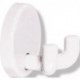 Crochet double 801.90.020 PA 99 blanc D.40mm A.31mm HEWI