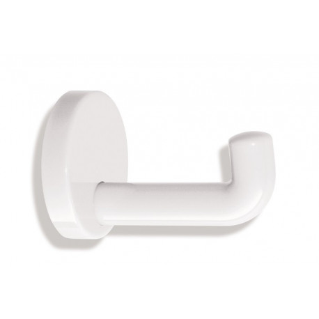 Crochet simple 477.90B030 100mm PA 99 blanc ma D.70mm HEWI